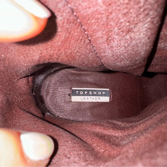 Topshop patent genuine leather pointed toe heel booties 39/8.5 - Picture 7 of 8